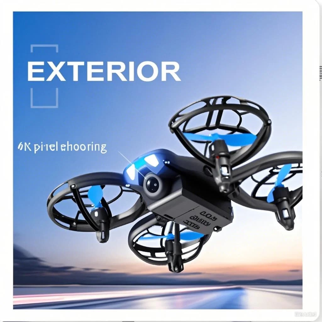 V8 Mini FPV RC Drone 4K HD 1080P WiFi grandangolare Funzione di mantenimento dell'altezza Giocattolo ideale per bambini 4DRC
