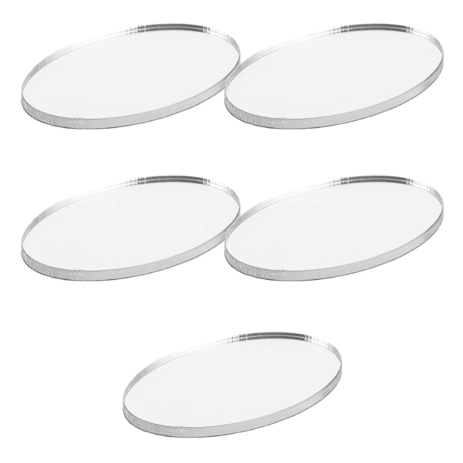 Set of 5 Mirrors Stickers for Smartphone, Acrylic Wheels for Make-up, Portable Mirror Compact for Phone Cover