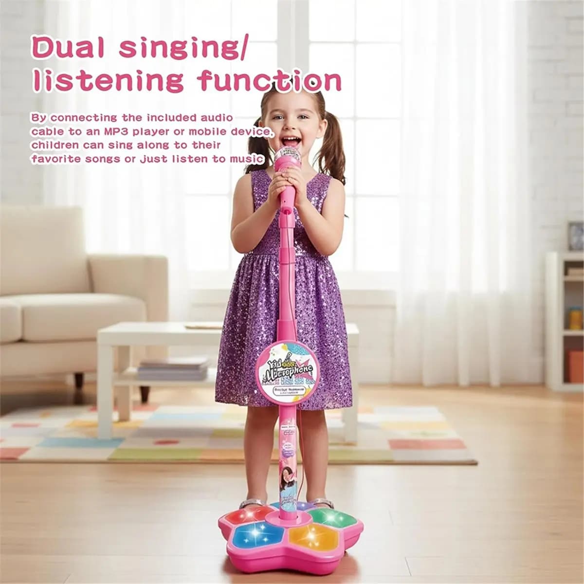 Microfono per Bambini A23G, Nuovo Giocattolo Microfono 2026, Macchina Karaoke Portatile per Bambini