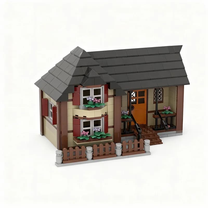 451 pz MOC K Town Country House Black Forest City Building Model Blocks Construction Toys Christmas Gifts Brick Kids Education