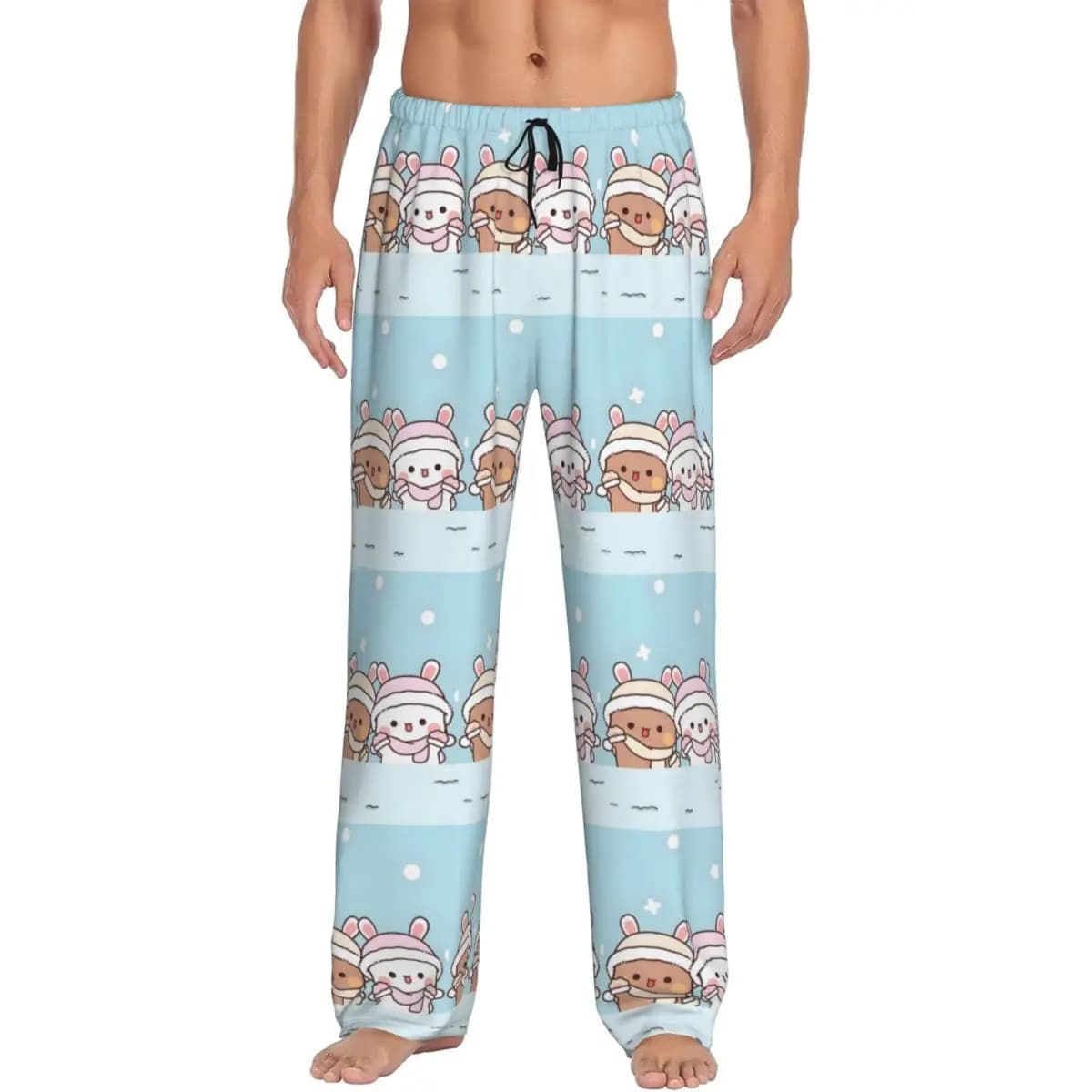 Pantaloni pigiama Bubu Dudu personalizzati Indumenti da notte da uomo Cintura elastica Pantaloni da notte Kawaii con tasche