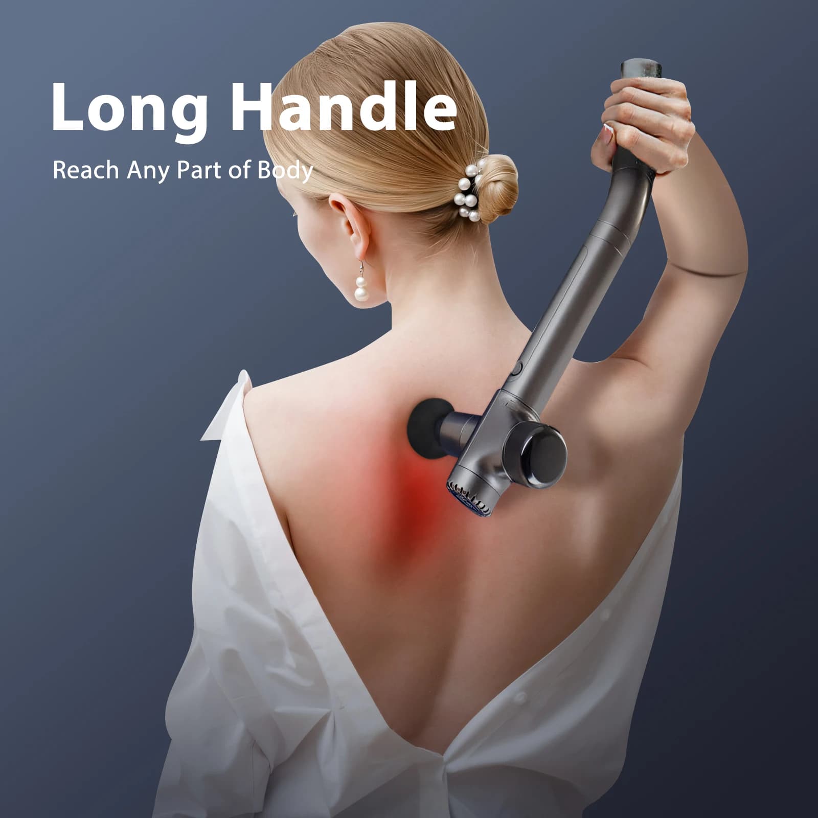 Long Handle Massage Gun at Factory Price with 7 Heads Massage for Wrap Gun with Massage Hammer for Vibration Gun for Body and Arm