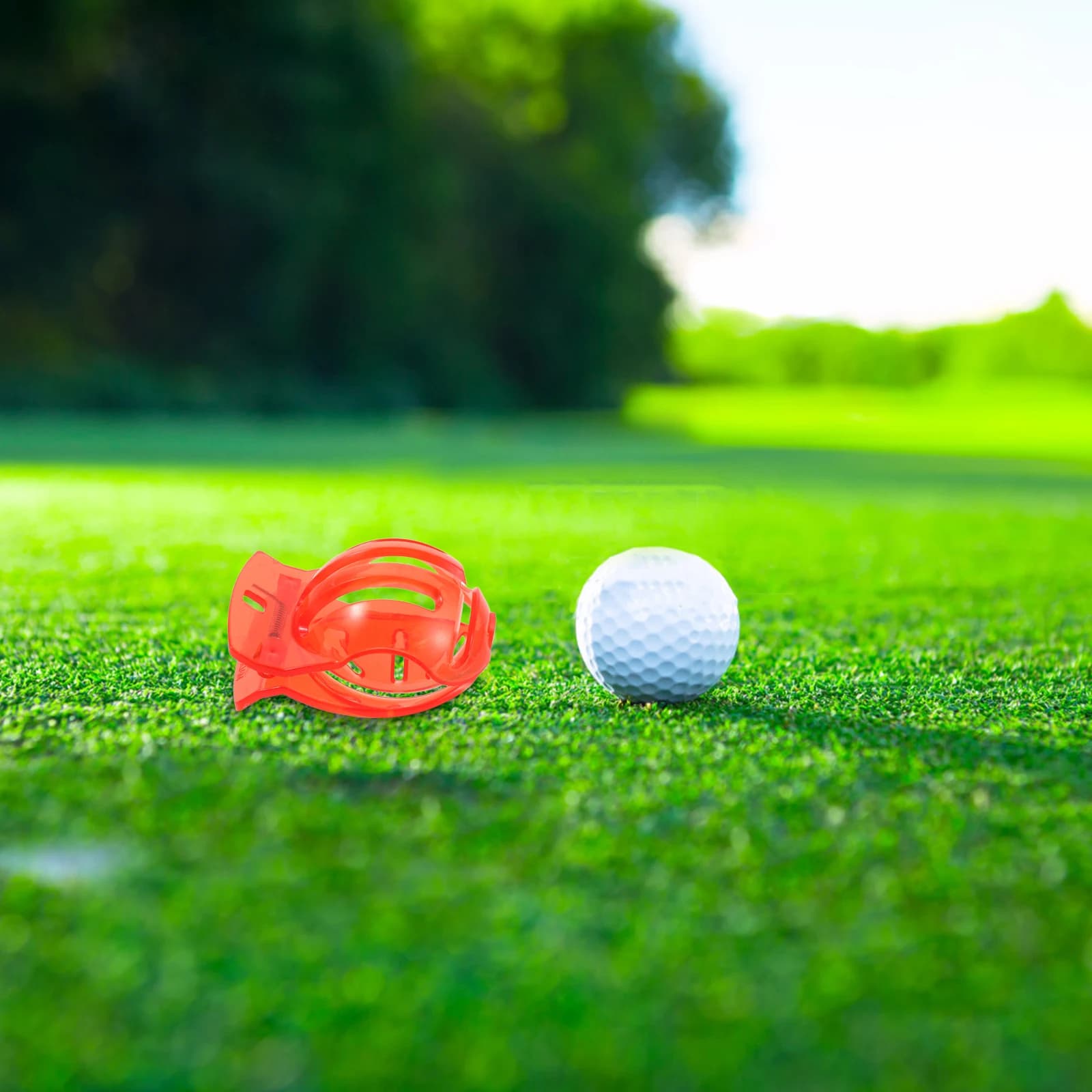 8 pezzi strumento di allineamento clip per marcatura palla pennarello di linea in plastica durevole per mettere precisione riutilizzabile aiuto per l'allenamento del golf con 3