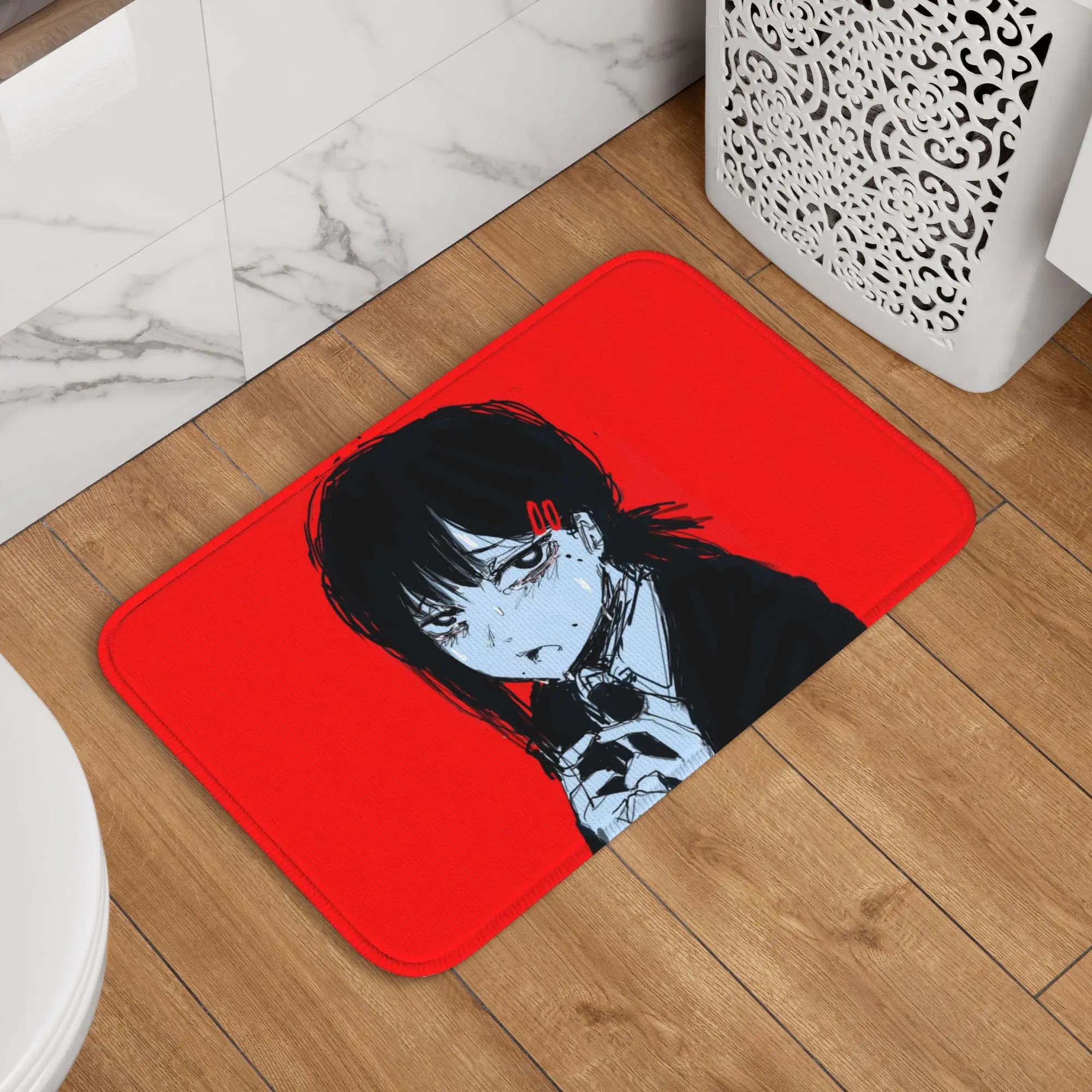 Tappetino/Passatoia Anime Chainsaw Man Devil Man, Cuscino, Tappeto, Tappetino da Cucina, Ingresso, Casa, Balcone, Tappetini Poggiapiedi