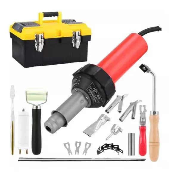 BSET vende pistola termica per saldatura di plastica da 1600 W, set di scatole di plastica (con certificazione CE, opzionale per Stati Uniti, Regno Unito, Europa e Australia)