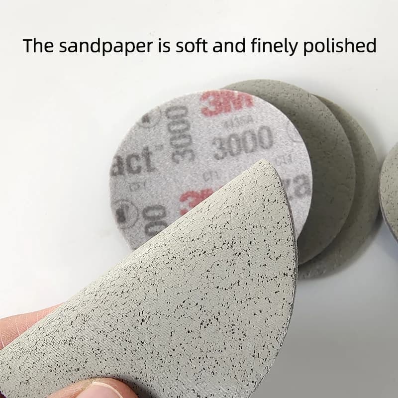 3M 02087 Foam Disc Trizact Back Floating Sponge Dry reptilian Veterinary paper Repair car paint 3000 Mesh Grana 75MM 3 inch Abrasive