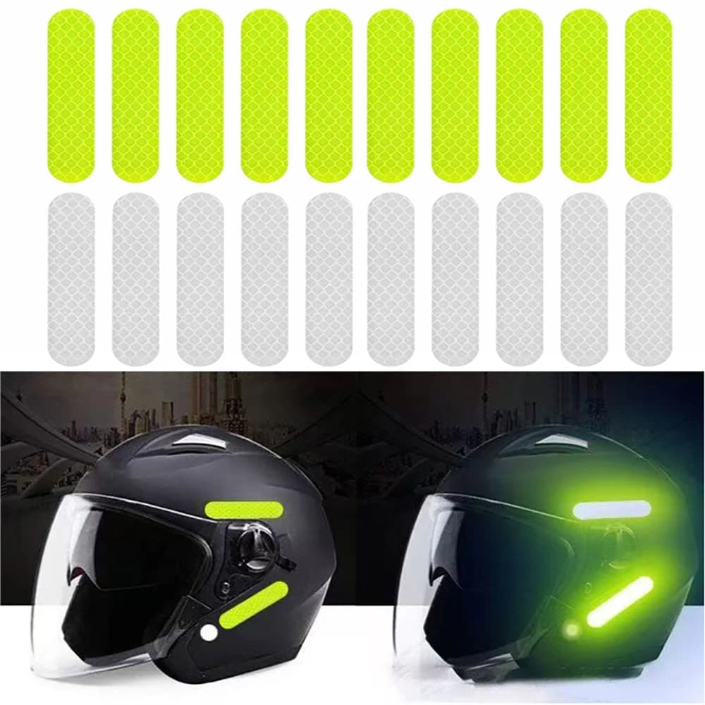 Reflective Warning Wall decals for helmet Accessories for Night Safety Guide Fluorescent Decorative Wall decals Decalcomania for Bike Car