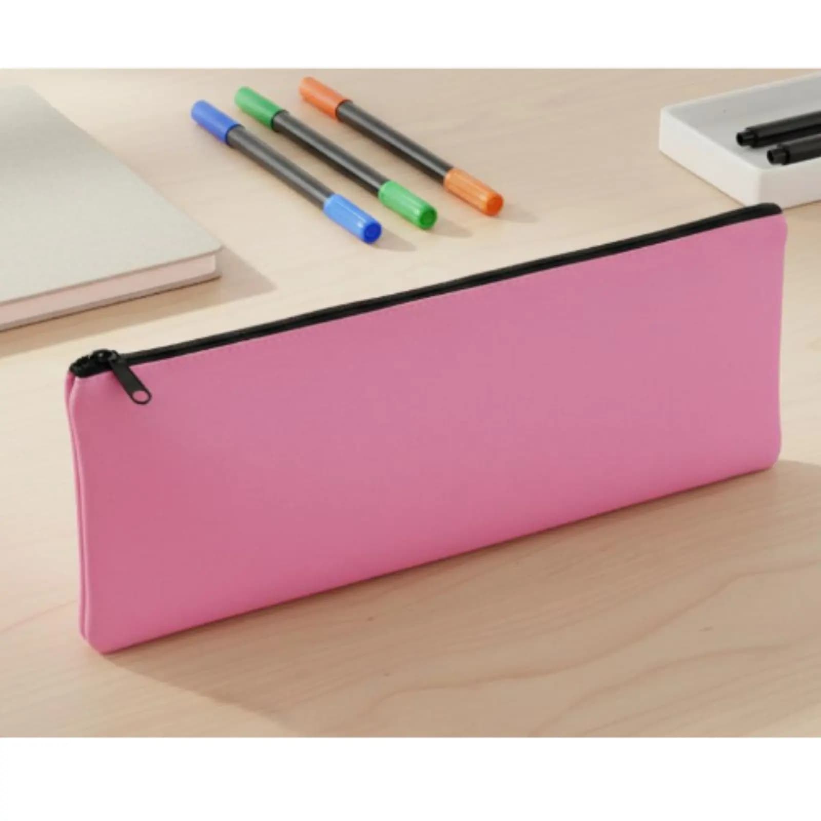 Fuchsia Mahjong Tile Bag Portable North American Mahjong Storage Case Versatile Fastener Bag Long Soft Textile Writing Utensil