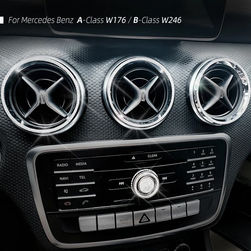 For Mercedes A-Class W176 / B-Class W246 (2012-2018) Crystal Diamond Interior Trim Compact Luxury Bling Accessories
