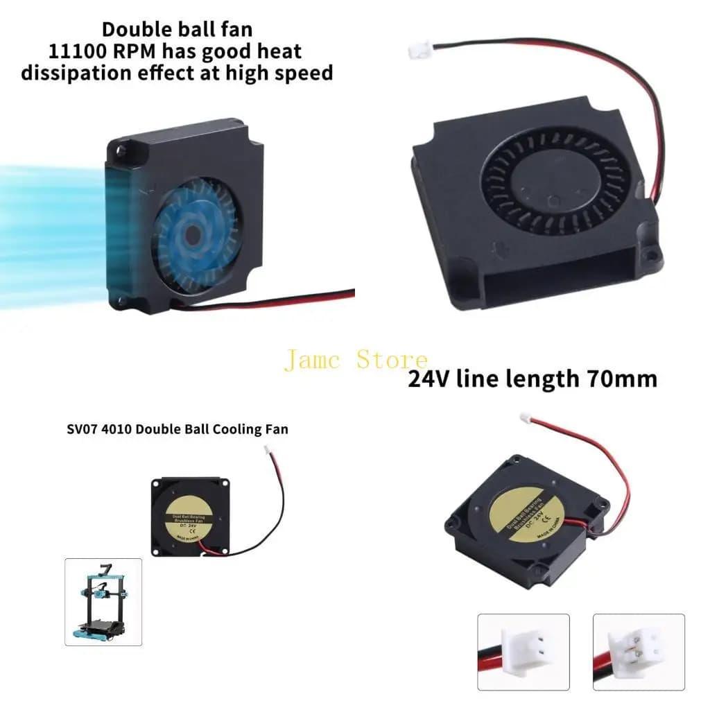 LX0B Doppio Cuscinetto 4010 40MM 40x40x10MM 24V 11000RPM Ventola Raffreddamento Ventola Raffreddamento Del Computer 3D