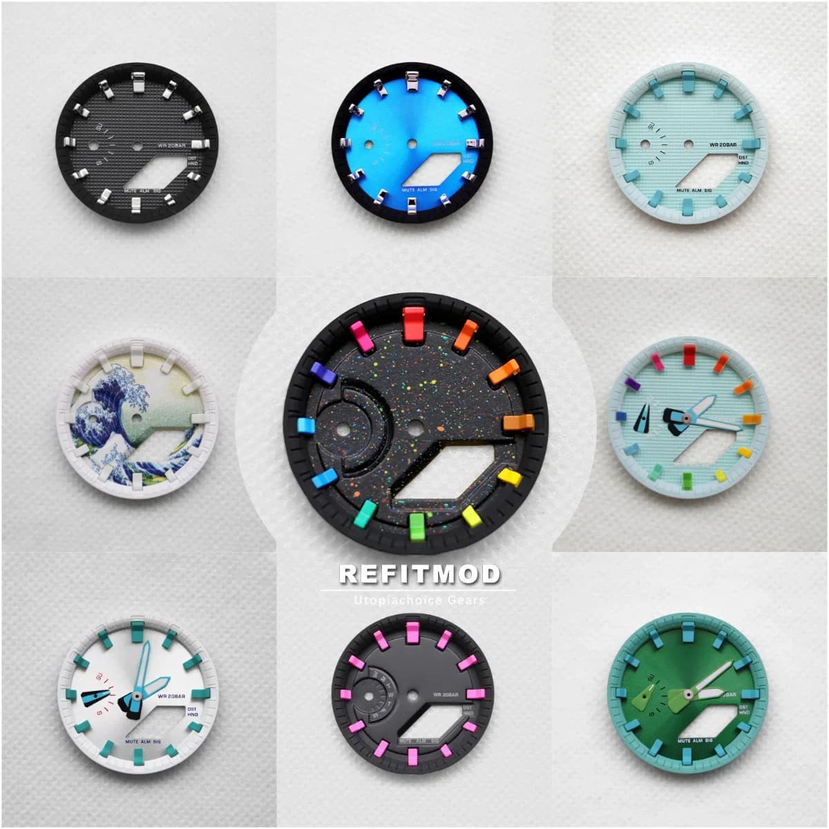 GA2100 GA2110 quadrante luminoso quadrante con staffa fai da te anello in scala per orologio adatto per accessori per la modifica dell'orologio G-shock