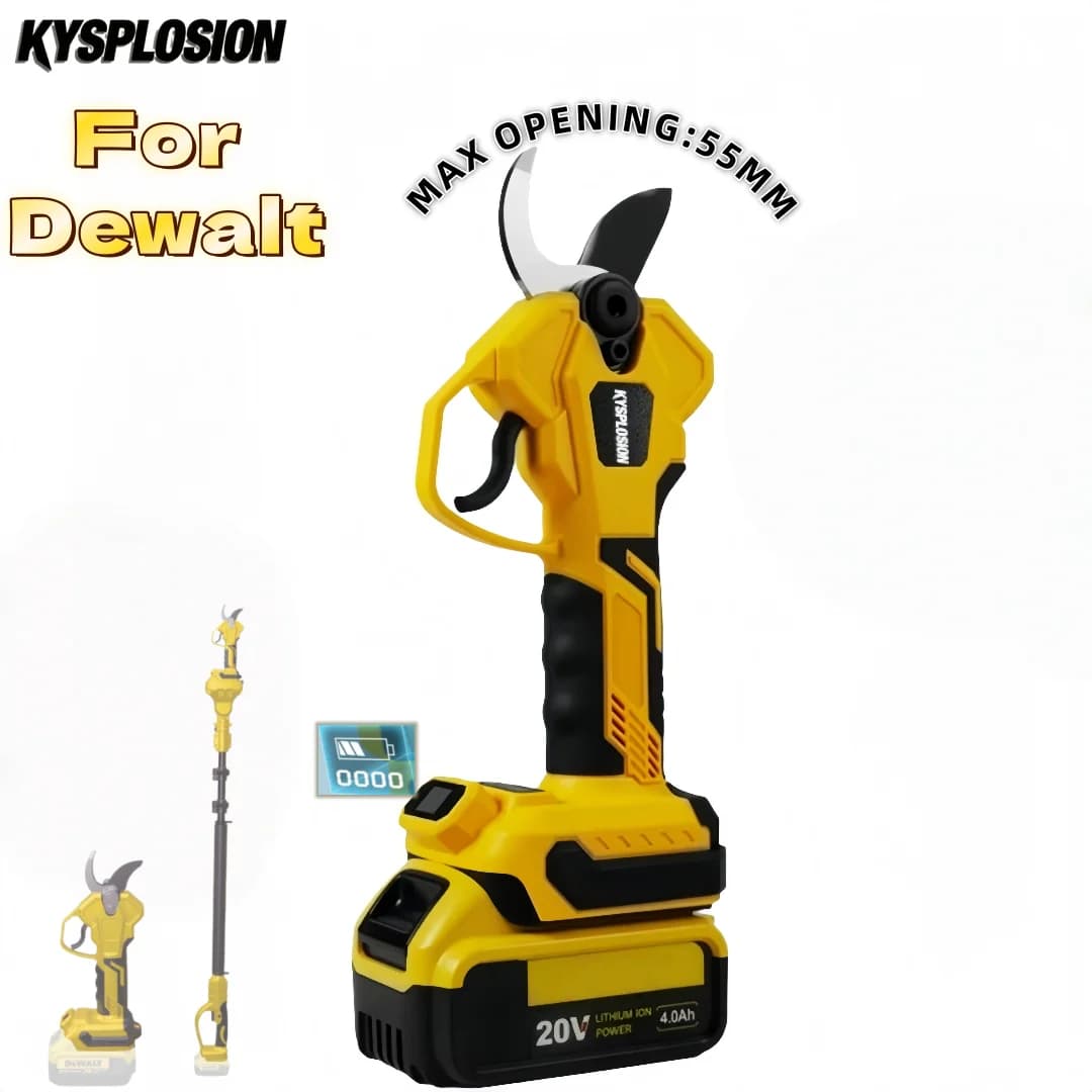For Dewalt 20V Brushless 35mm Electric Scissors Power Adapter with 2m Extension Rod Telescopic Cordless Tree Bonsai Potatura Cesoie