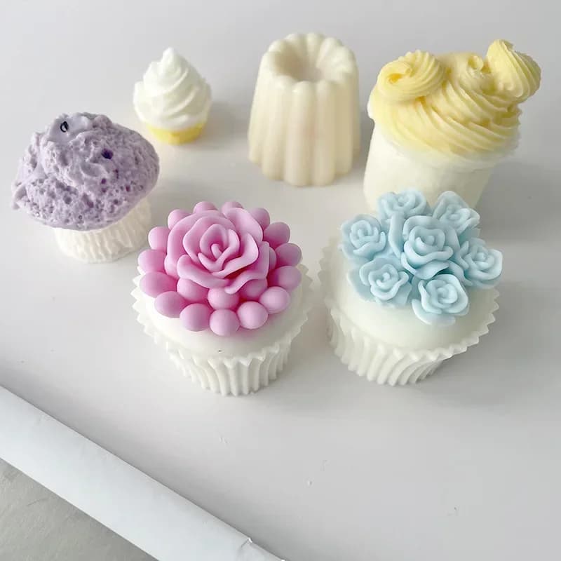 Stampo in silicone per gelato, tazza per muffin, modello gelatina, stampo per torta di compleanno, candela profumata, sapone fatto a mano