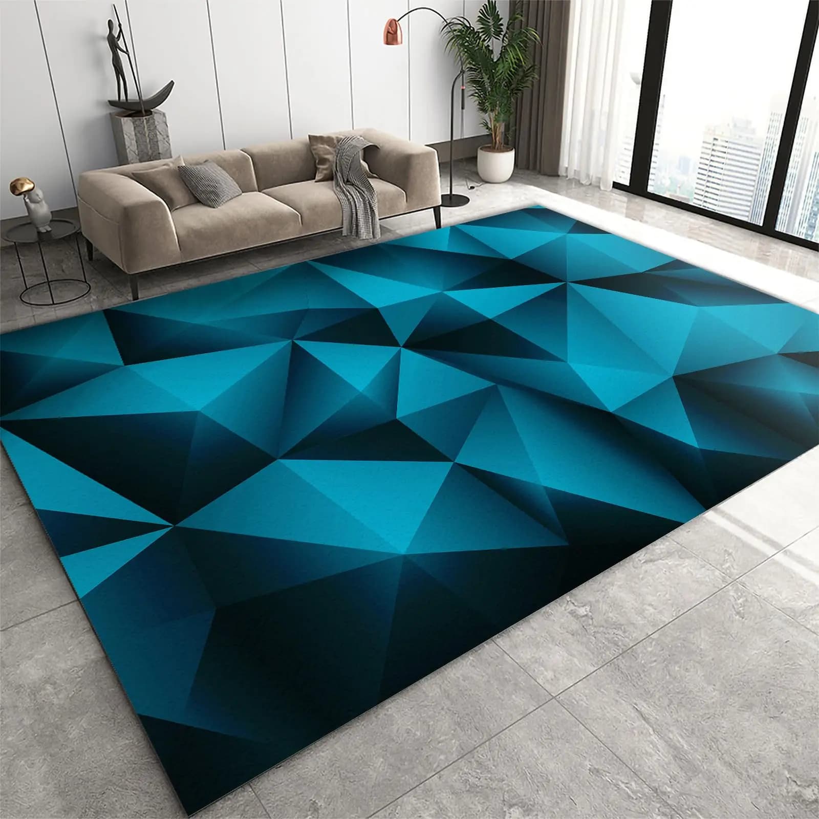 Tappeto 3D con Effetto Vortice per Soggiorno, Decorazioni per la Casa, Tappeti Grandi per Sala Giochi, Tappetino Antiscivolo per Pavimento, Zerbino