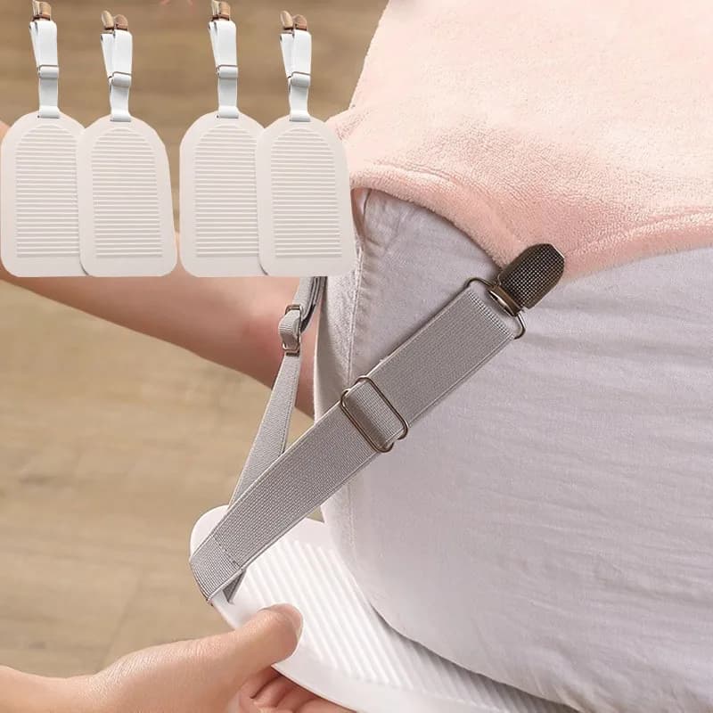 Adjustable sheets clips, non-slip fastening straps, hidden clips for mattress, discreet anti-swimming fixes for the house