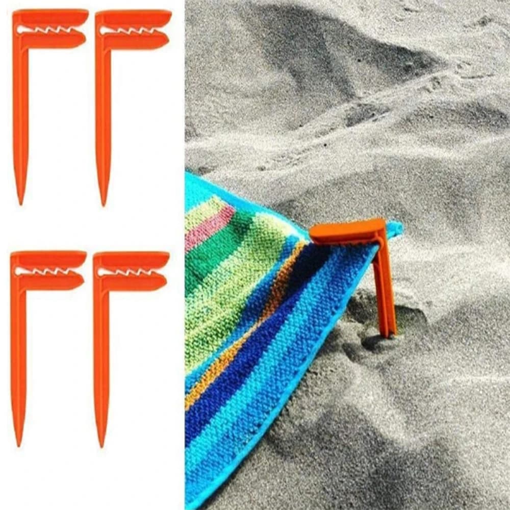 4 pezzi clip di fissaggio per asciugamani da spiaggia clip per coperta da picnic ancore tenda da campeggio tappetino da yoga clip per asciugamani da spiaggia porta asciugamani