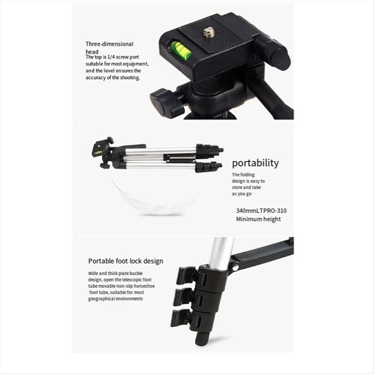 AT41 Laser Level Tripod Bracket Adjustable Height Tripod Bracket Laser Level Adapter for Tripod Level