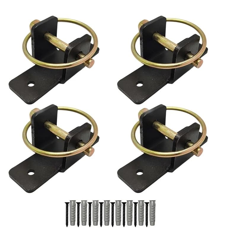 BAAG-Quick-Release Bucket Hooks(4-Pack), Heavy-Duty Bucket Holder Set, Wall-Mounted Steel Baskets
