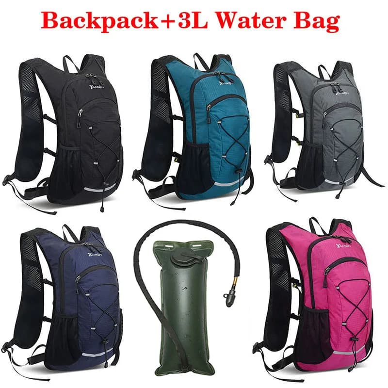 3L Water Bag Backpack Set, Outdoor Cycling Hydrating Bag, Bicycle Portable Backpack with Full Race Bag