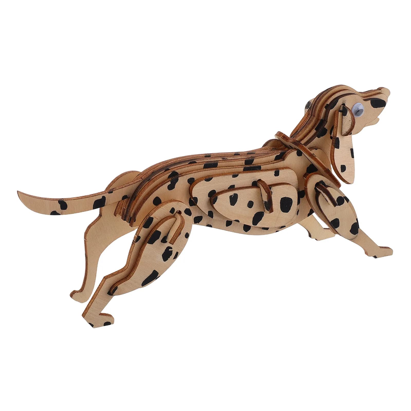 Puzzle 3D in Legno a Forma di Cane Dalmata, Kit Fai-da-Te, Pezzi Levigati a Mano, Attività Educativa STEM per Adulti e Bambini, Decorazione per la Casa