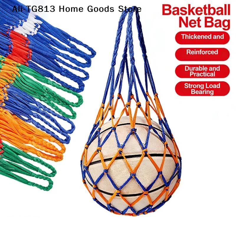 [TG813] Borsa a rete per palloni da calcio in nylon, robusta, per trasporto singolo pallone, attrezzatura portatile per sport all'aperto, calcio, basket, pallavolo