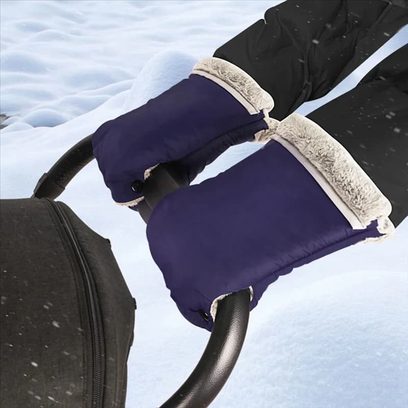 A07I Guanti per passeggino, guanti con fodera in fluff resistenti al vento e al gelo, adatti per passeggini, carretti e biciclette