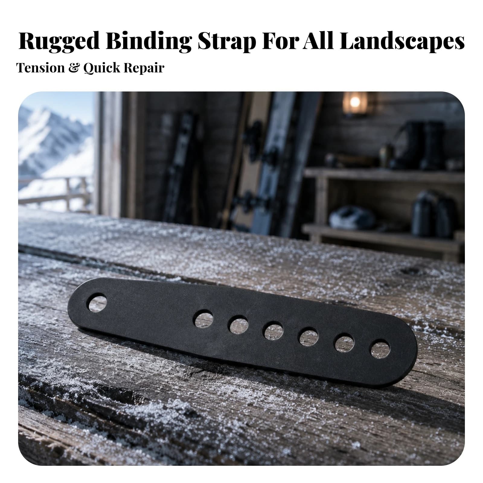 Snowboard Binding Strap Adjustable Binding Repair Strap Hardware Sturdy Sports Equipment Low-Profile for Snowboarders, Slopes