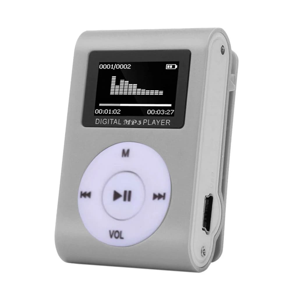 Mini lettore MP3 portatile con clip in metallo, supporti musicali, supporto per scheda SD TF, interfaccia da 3,5 mm, accessori per lettori micro stereo