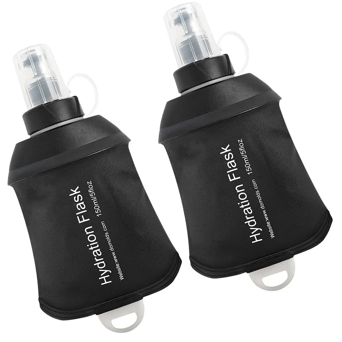 2-piece soft bottle of 150 ml, TPU folding soft water bottle for water package, running vest, folding water bottle for cycling
