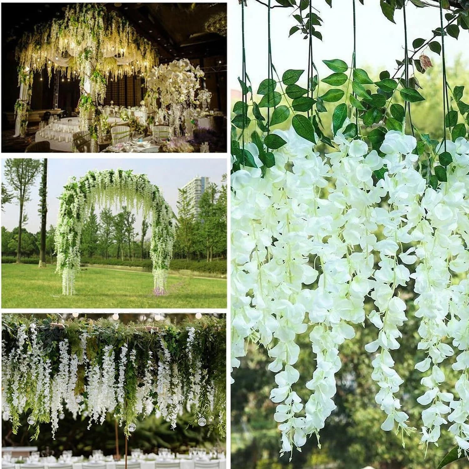 10 pezzi di fiori artificiali in rattan per la casa, feste di matrimonio, festival, giardino esterno, ghirlanda da giardino, confezione regalo fai da te, accessorio decorativo