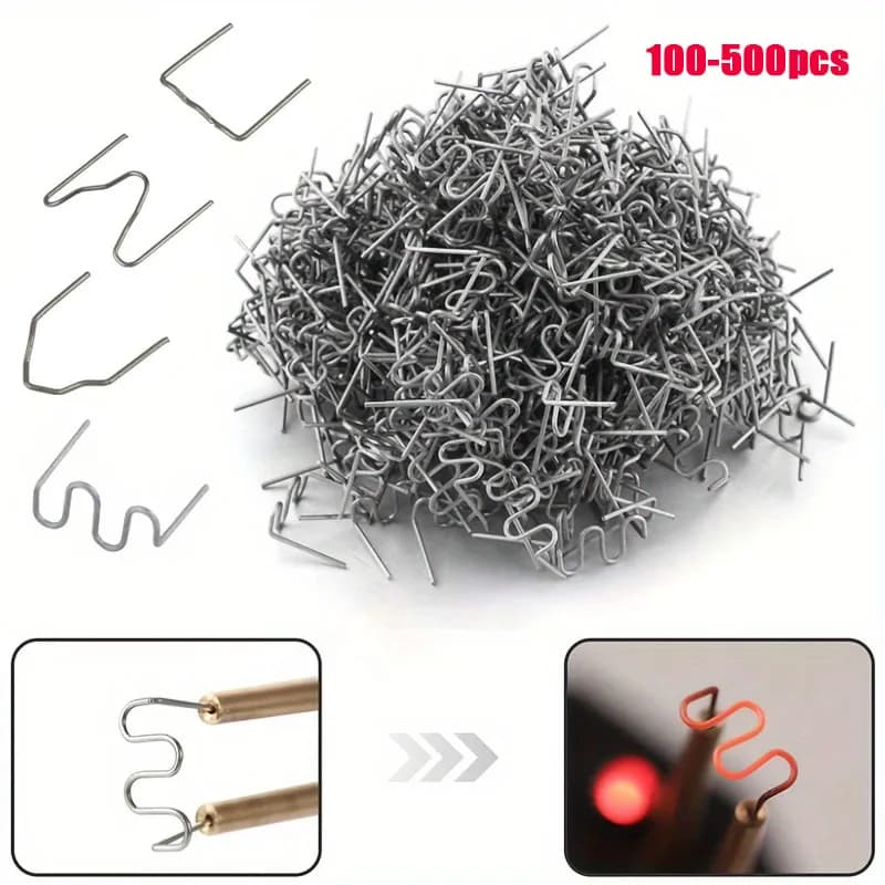 Chiodi per saldatura di riparazione plastica auto, per paraurti, pre-tagliati, a onda, per saldatura a caldo con macchina/saldate a caldo