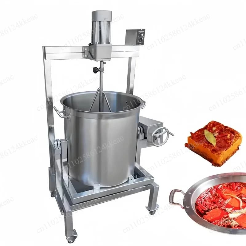 Macchina per la cottura di alimenti da 40L con agitatore, pentola a doppia parete per marmellate, caramelle e salse, ideale per la lavorazione del zucchero