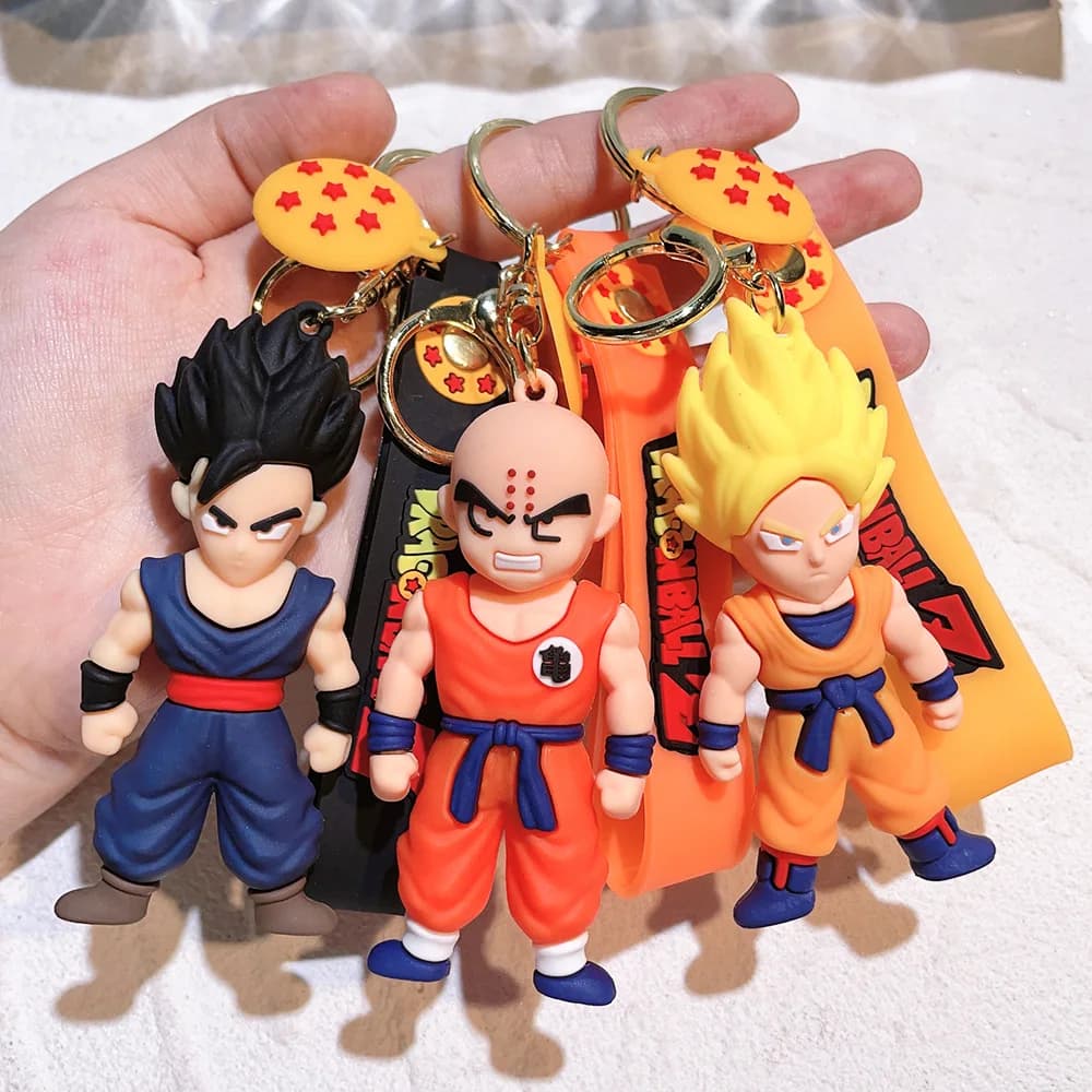 Portachiavi in Stile Anime Dragon Ball, Miniature Ispirate a Goku, Vegeta e Piccolo per Zaini, Accessori Cosplay per Fan