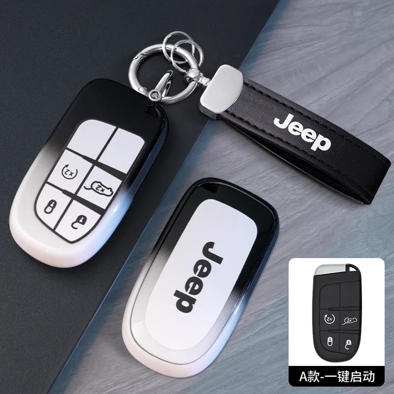 4 Buttons TPU Car Key Cover Case Fob Shell For Jeep Renegade Wrangler Patriot Grand Cherokee Compass Liberty WK2 KL MP BU SRT