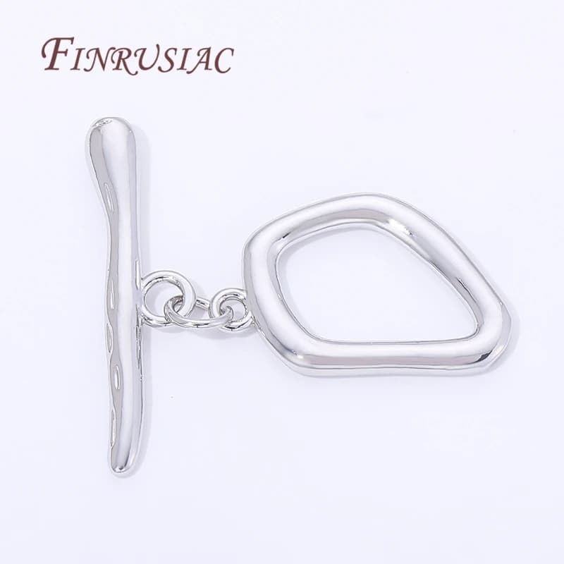 2/4/6 pieces brace clad in rhodium for jewelry creation, OT closure necklaces, DIY connectors for accessories bracelets