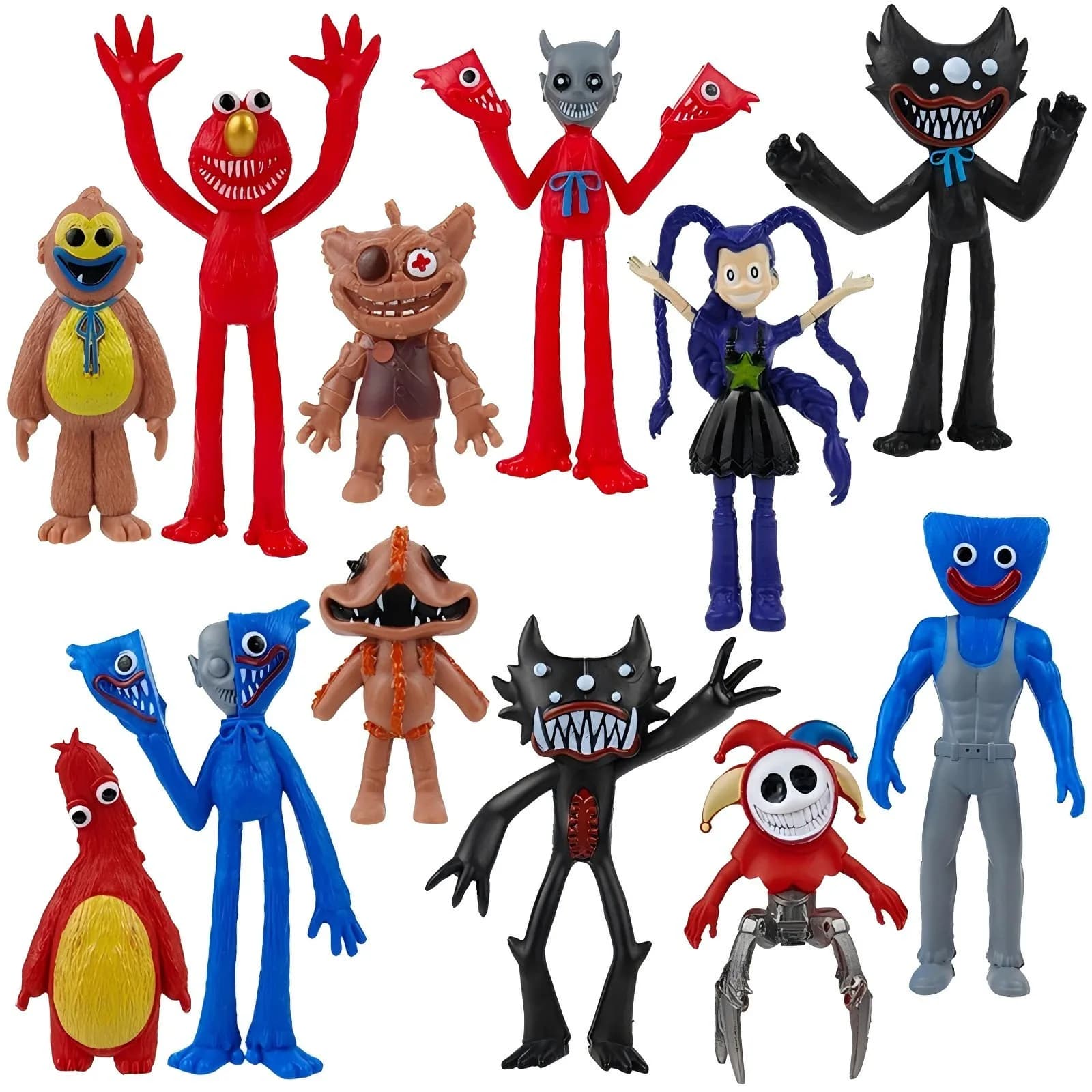 Nuovi giochi Poppy in set da 8 e 12 pezzi; Set completo di personaggi, regali di compleanno per bambini e adulti, Natale