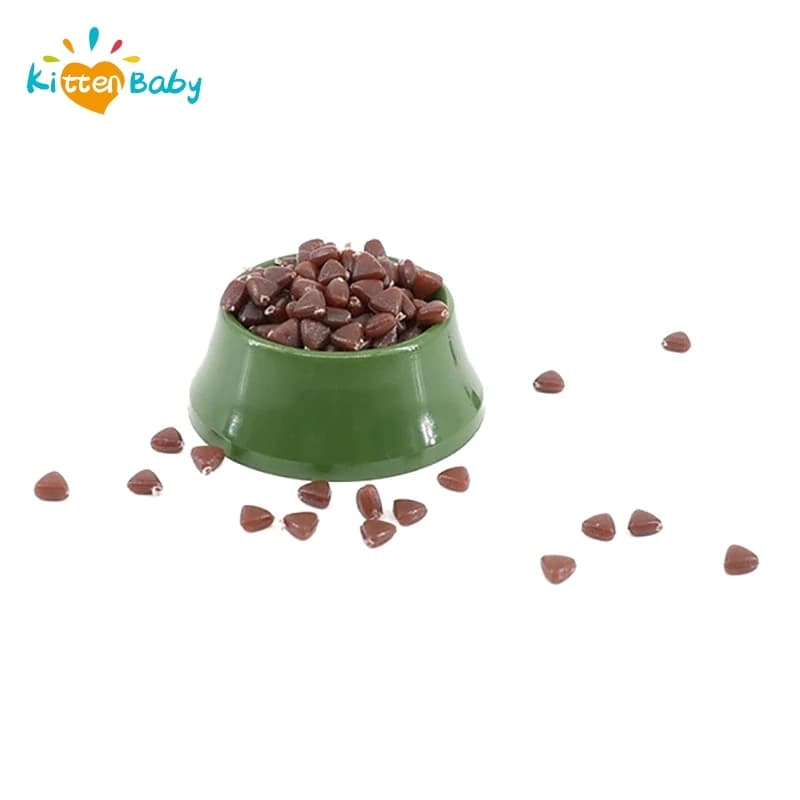 1/12 Dollhouse Miniature Pet Dog Cat Food On Bowl Kitchen Garden Decor Meow Food Bowl accessori per la casa delle bambole