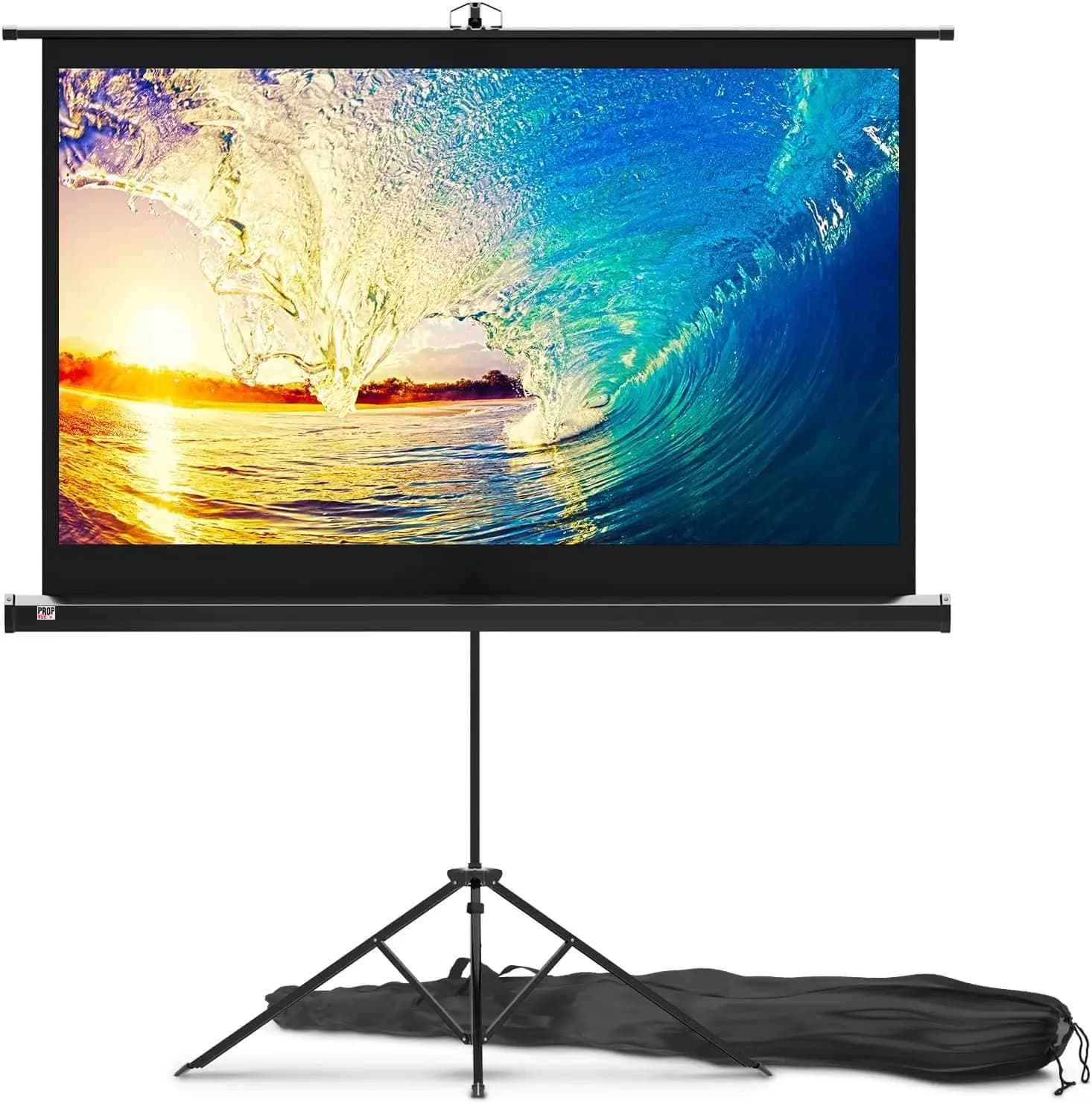 Schermo per Proiettore Portatile da 60 Pollici con Supporto - Treppiede HD Senza Pieghe per Interni/Esterni per Film e Presentazioni