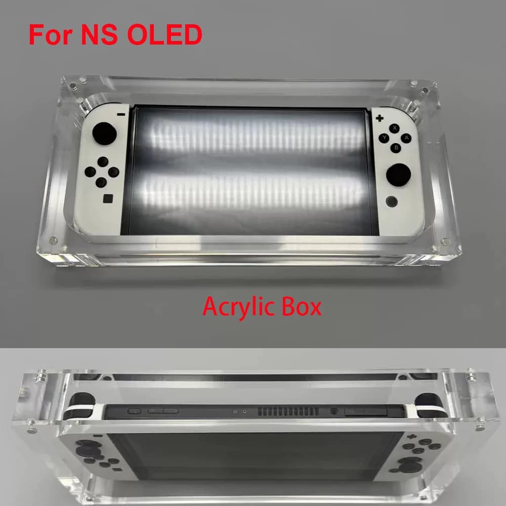Per Nintendo Switch OLED per NS OLED Custodia per scatola di visualizzazione con copertura magnetica acrilica ad alta trasparenza