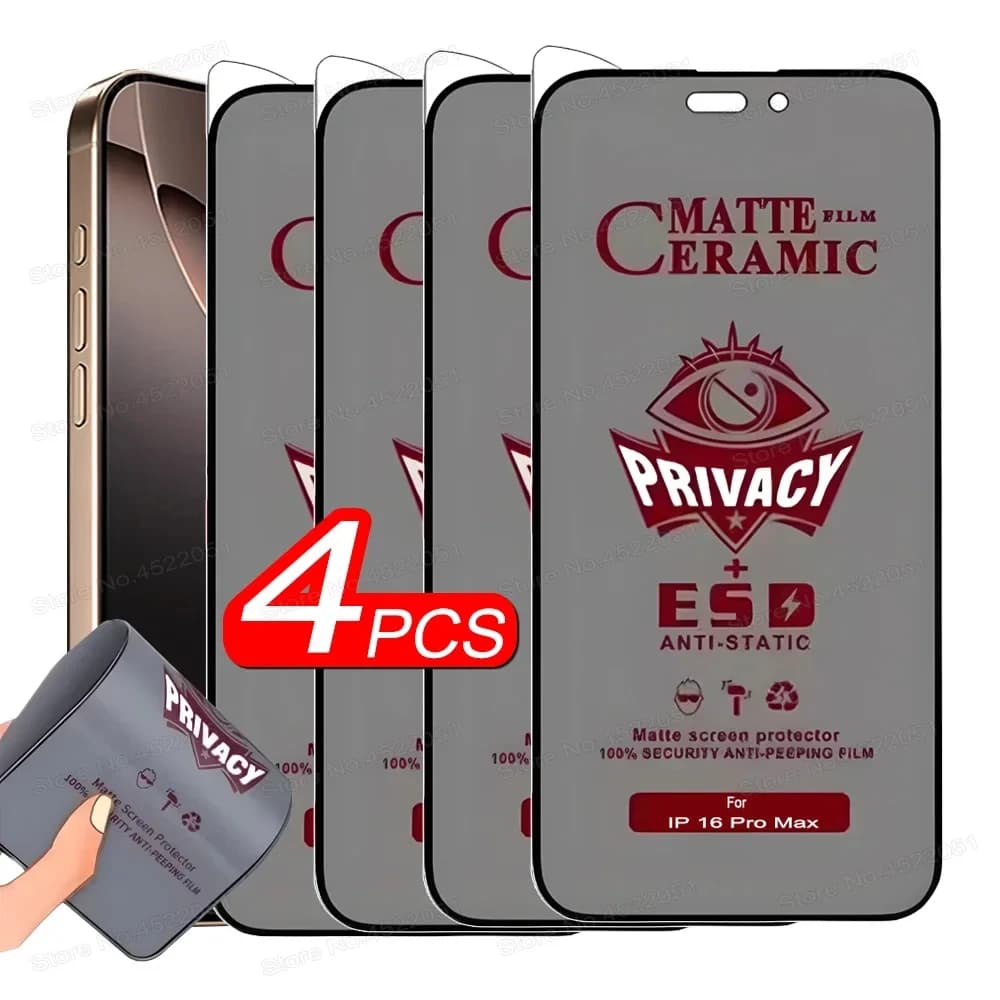 1-4PCS Protezione Dello Schermo Privacy In Ceramica Opaca Per Xiaomi Redmi 15C 14C Nota 15 Pro 5G 14 13 12 11 10 9 8 13C 12C 11A 10C 10A 9T