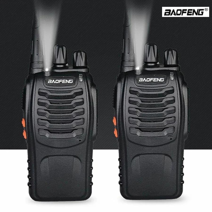2PCS Baofeng BF 888S Walkie Talkie UHF BF888S Ricetrasmettitore radio portatile a lungo raggio bidirezionale per ricevitore hotel da caccia
