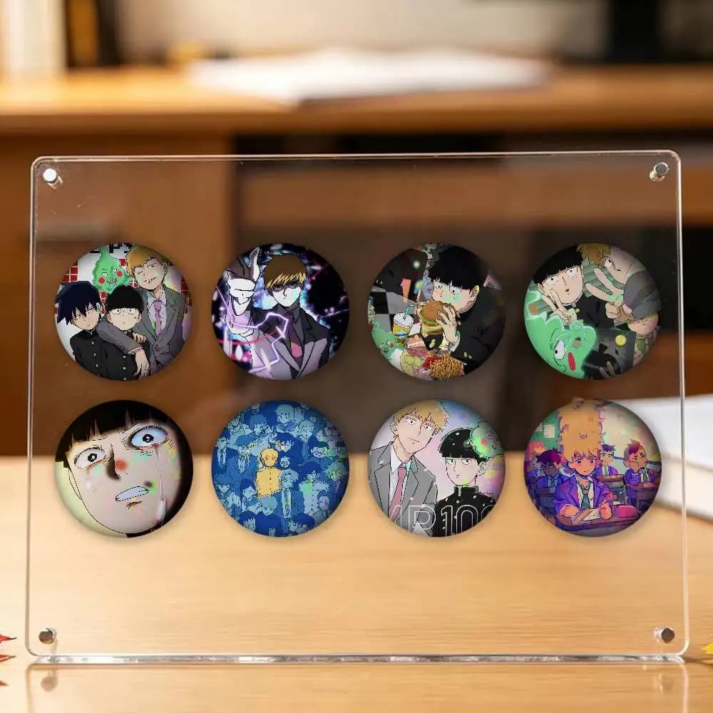 Anmie Funny A-Mob Psycho-S 100 Anime Brooches Cute Cartoon Badge Jacket Jeans Lapel Pin Gift Accessorie