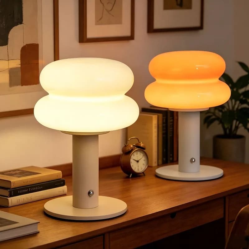 Creative Designer Egg Tart Floor Lamps Bedroom Bedhead Eye Protection Desk Lights Cafes Wireless Charging Atmosphere Night Light