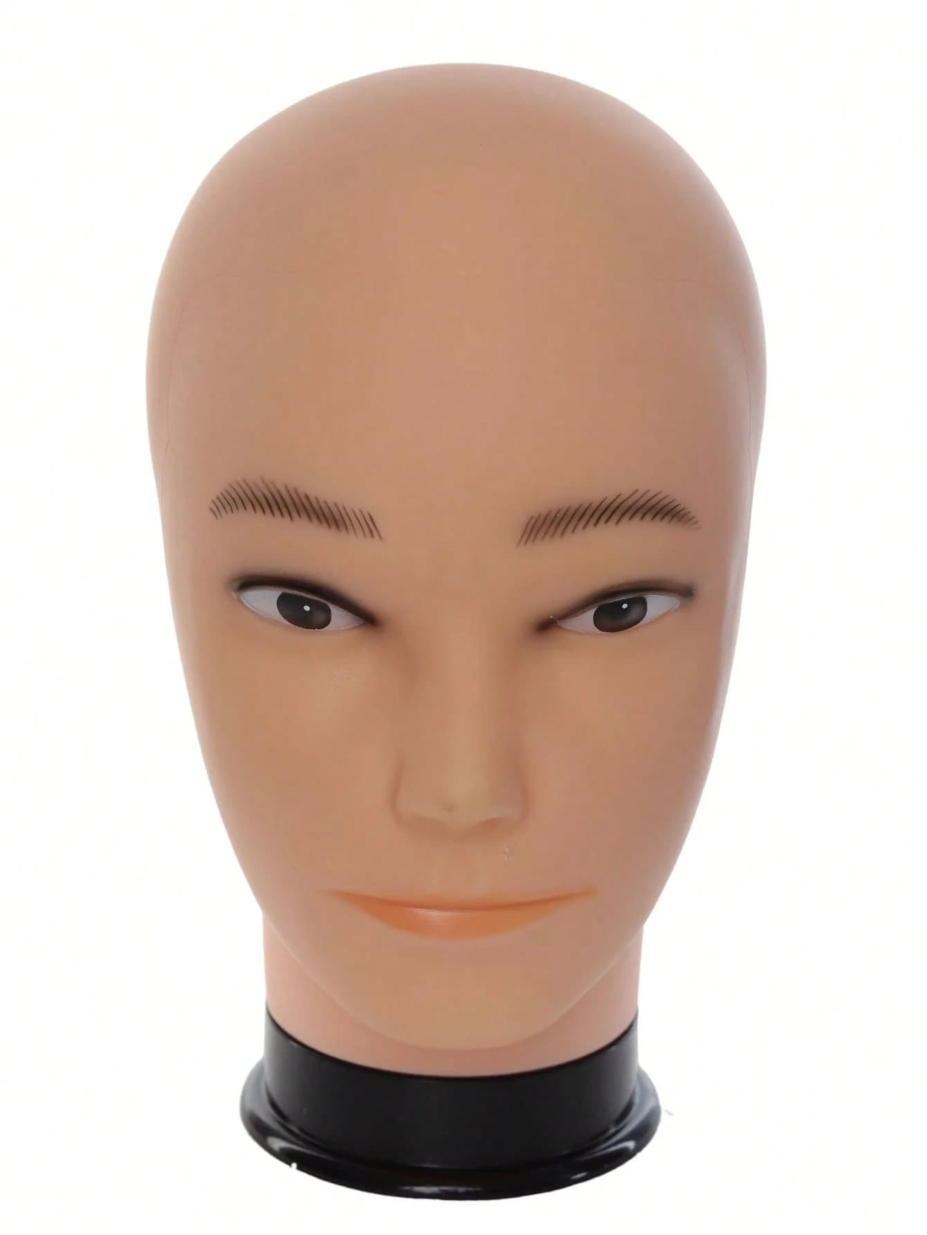 Testa di Manichino Maschile Calva Senza Capelli, Modello per Gioielli, Base per Esposizione Cappelli e Parrucche, Testa in PVC per Pratica e Formazione