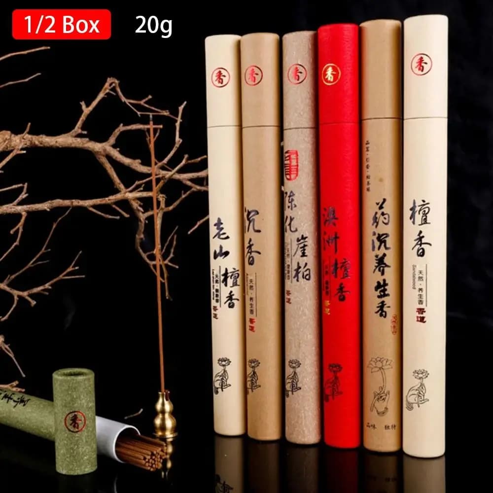 1/2 scatola di legno di sandalo artemisia profumo bastoncino di incenso dormire aiuta a calmare la mente profumo rinfrescante Home Office camera da letto naturale