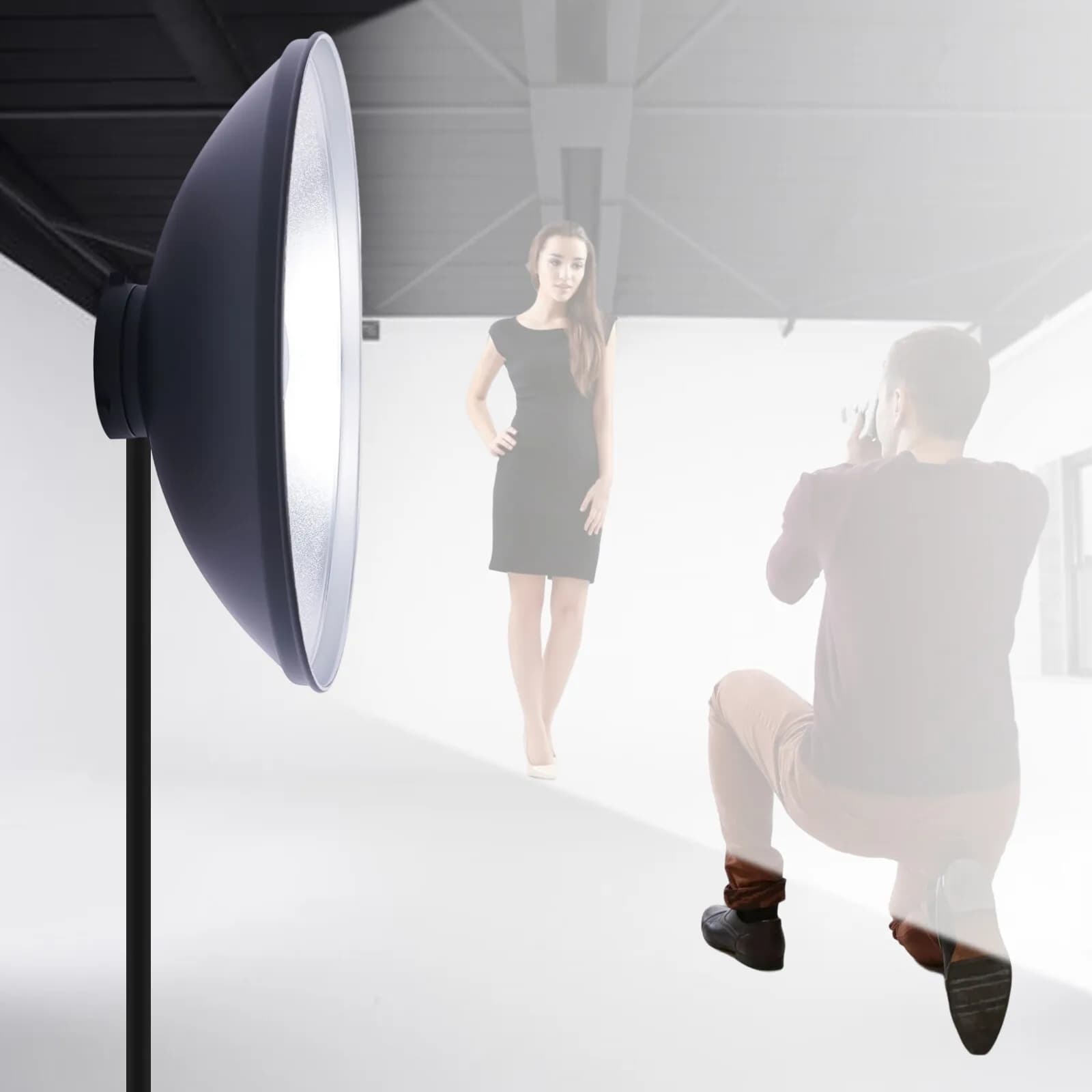 Riflettore da studio da 42 cm/16 pollici Piatto di bellezza Diffusore Flash Head Strobe Bowens Mount
