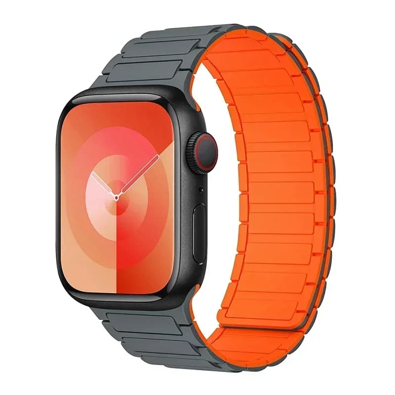 color matching Magnetic Silicone Bracelet for Apple Watch Band 44mm 49 40 45 42 46 for Iwatch Series 11 9 8 7 6 SE 10 Ultra 3 2