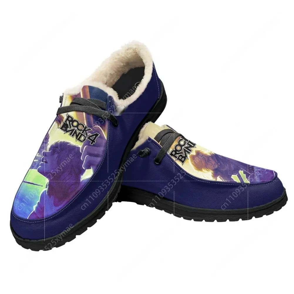Rock Band 4 Plush Casual Shoes Flat Shoe Rhythm Games Men Womans Breathable Casual Outdoor Lightweight Footwear Custom Made Shoe