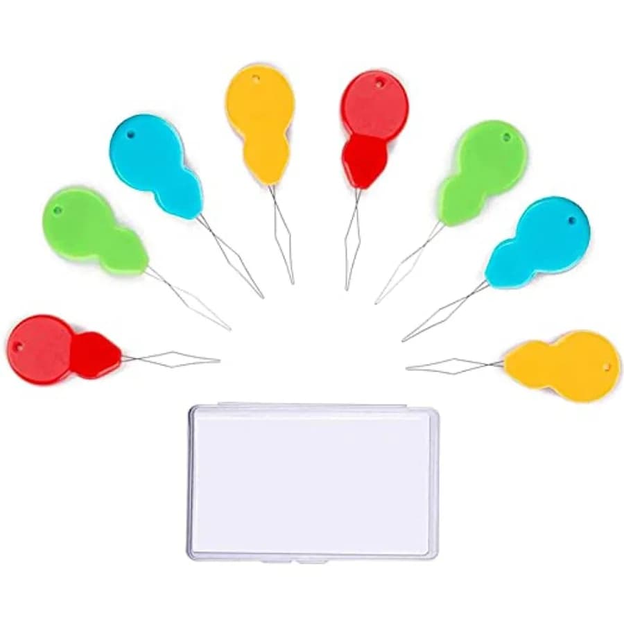 30 Pieces Shaped Plastic Spools, Threads with Metal Wire Ring, Hand Sewing Tool and Sewing Machine, for Craftwork
