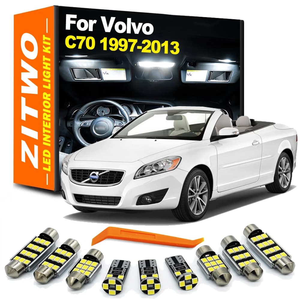 ZITWO Accessori Auto Lampadina A LED Interni Cupola Lettura Piede Porta Luce Kit Per Volvo C70 1997- 2007 2008 2009 2010 2011 2012 2013